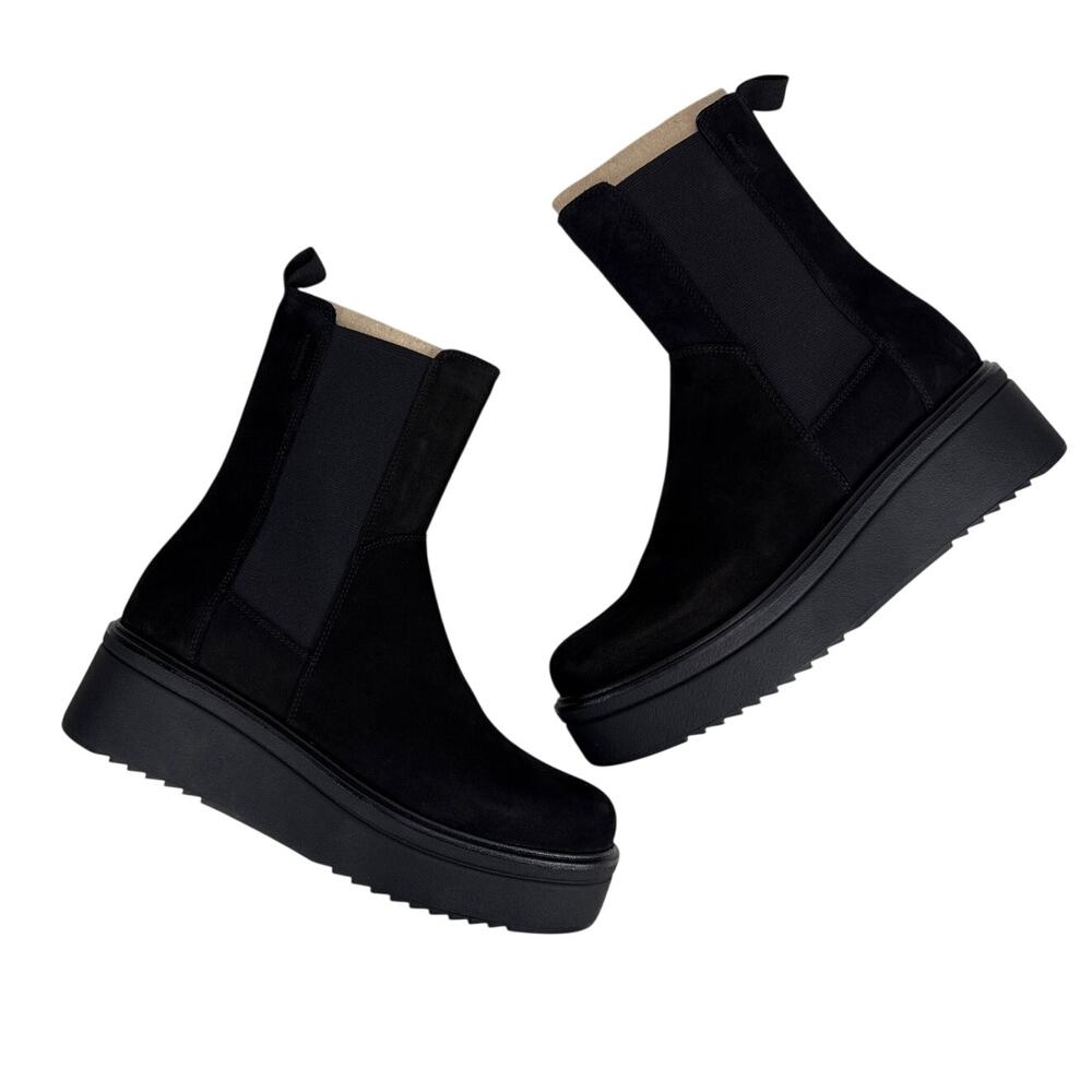 Vagabond Shoemakers Tara Chelsea Boot Platform Womens‎ 9 EU39 Black Nubuck